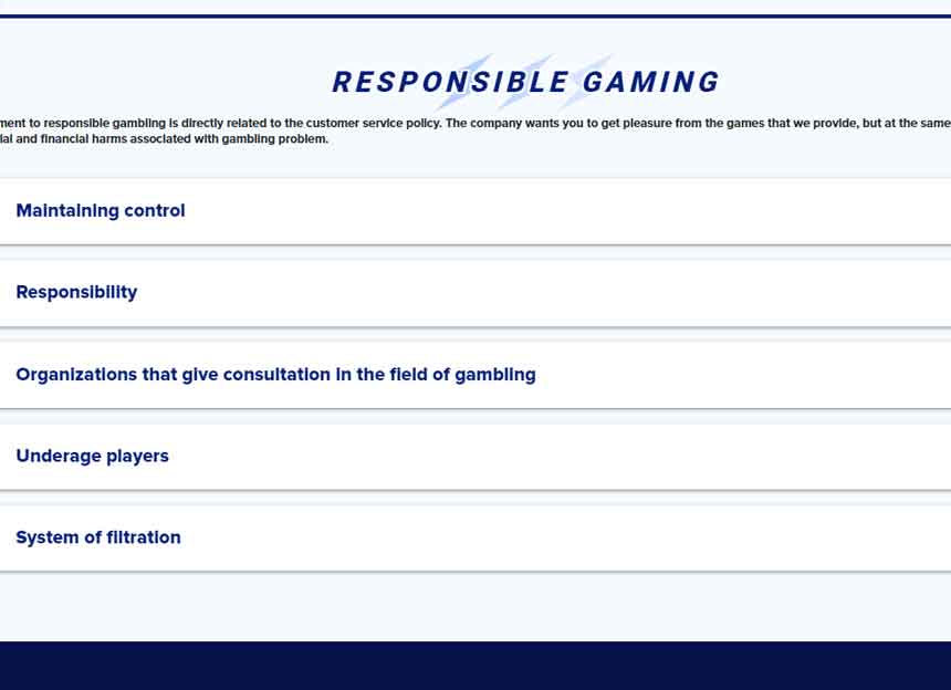 Responsible gambling